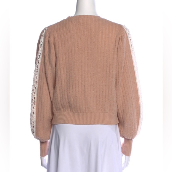 See By Chloé Cameo Rose and Lace Sweater Women’s Size Medium - Picture 3 of 4